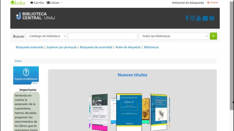 Explorando el Cat&aacute;logo Virtual de Bibliotecas