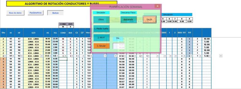 Optimizaci&oacute;n de la Planificaci&oacute;n de Horarios de Autobuses